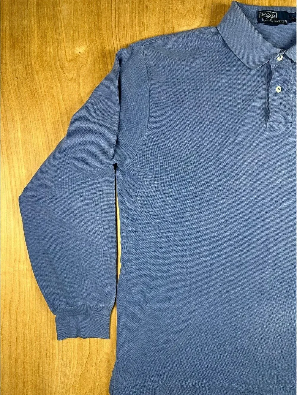 Vintage 90s Polo Ralph Lauren polo shirt large long sleeve 100% cotton preppy